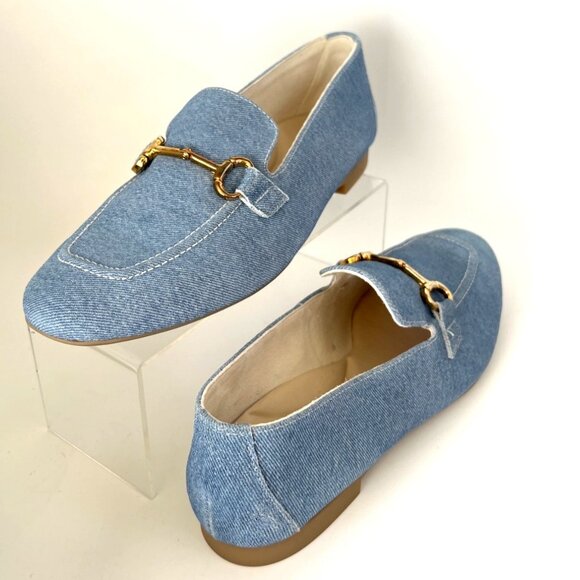 Paul Green Jean Loafers Denim Leather Flats Women Size 9.5 - Picture 6 of 8